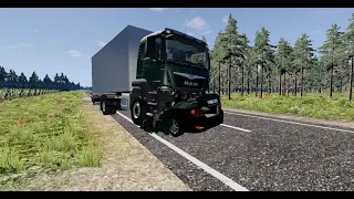 Нажав газ в пол уснул за рулём  BeamNG Drive