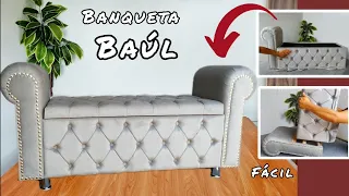 CABECERA Y BANQUETA BAÚL CAPITONE /DIY/ PARTE 2