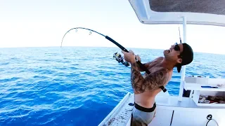 JIGGING CHALLENGE WITH MY BROTHER Giant Mangrove Jack Catch And Cook (New Spearguns) - Ep 114