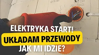 74. Rozkładanie przewodów elektrycznych. Elektryka samemu od początku. Jak mi idzie na pierwszy raz?