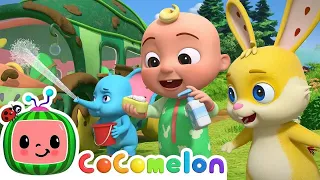 Bus Wash Song 🍉 CoComelon Nursery Rhymes & Kids Songs 🍉🎶Time for Music! 🎶🍉