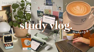 study vlog | cafe visits, how to stop procrastinating, my study routine, finishing many assignments