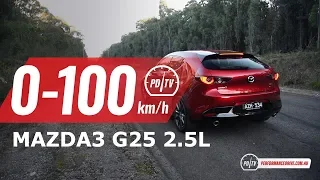 2019 Mazda3 G25 0-100km/h & engine sound