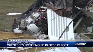 NTSB preliminary report for deadly Lantana plane crash notes engine 'constantly smooth'