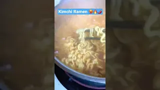 My favorite Instant Kimchi Ramen Recipe 🍜 #shorts