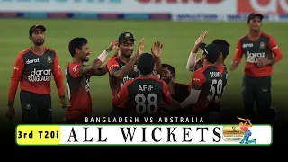 All Wickets || Bangladesh vs Australia || 3rd T20i || Australia tour of Bangladesh 2021