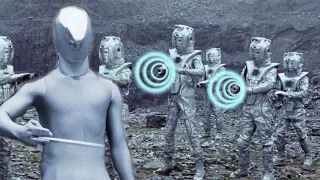 The Five Doctors Cybermen Vs Raston Warrior Robot, Cyber Gun New Effects