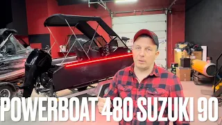 Лодка Powerboat 480 мотор Suzuki 90. Рестайлинг и добавление опций