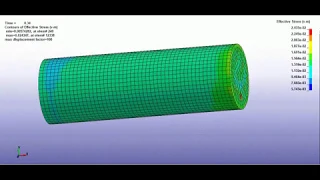 LS DYNA || Compression of a cylindrical specimen. #LsDyna #mahaboobsubhani