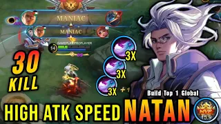 30 Kills!! 3x Feather of Heaven on Natan is Deadly!! - Build Top 1 Global Natan ~ MLBB