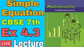 Simple Equation 3rd Lecture Class 7th CBSE #excellencelive