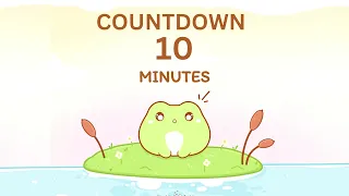 10 mins 4K Cute Timer Animated cute [frog aesthetic forest] sounds. #10mins365