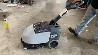 Advance SC351 Walk Behind Floor Scrubber Demo