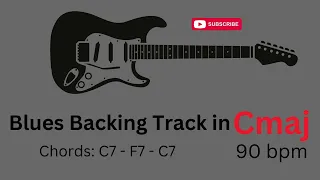 Blues Fusion Jam in C Major at 90 BPM - Guitar Backing Track for Soulful Solos!