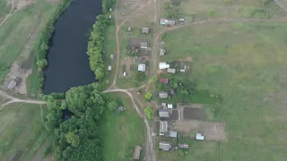 Russian village. Ryazan Oblast. view from above