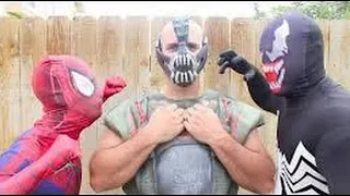 Spiderman vs Venom vs Bane In Real Life Superhero Battle!