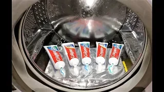 Experiment - Toothpaste - in a Washing Machine