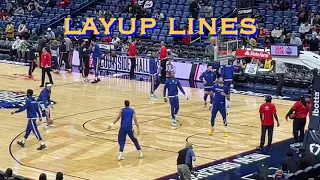 📺 Warriors take court to cheers pregame before New Orleans Pelicans at Smoothie King Center