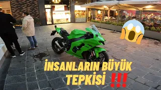 AVM'DE EGZOZ SESİNE İNSANLARIN TEPKİLERİ /GÜVENLİK DURDURDU /KAWASAKİ ZX10RR SC PROJECT (MOTOVLOG)