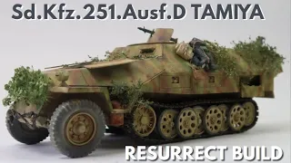 TAMIYA Sd. Kfz.251.Ausf.D. 1/35 RESURRECT BUILD. HOW TO DIORAMA