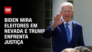 Biden mira eleitores em Nevada e Trump enfrenta Justiça | BRASIL MEIO-DIA