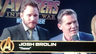 Josh Brolin Chris Pratt and Winston Duke Live at The avengers: infinity war Premiere Los Angeles