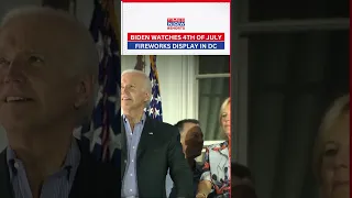 Biden Watches Fourth Of July Fireworks From White House Balcony #shorts