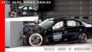 2017 Alfa Romeo Giulia vs 2017 BMW 3 series Crash Test