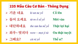 Nhẩm Thuộc 235 Câu Tiếng Hàn Cơ Bản - Thông Dụng | 실전 한국어 235문장