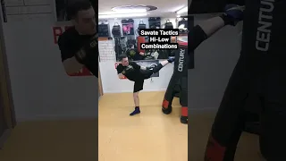 Savate Tactics How To Use Hi-Low Combinations. Head Kicks And Oblique Kicks. #shorts #savate #mma