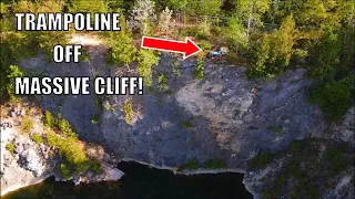 VERMONT QUARRY MINI TRAMP CLIFF JUMPING!