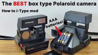 The best Polaroid box camera - how to AAA battery i-Type convert the Polaroid Sun 660AF