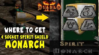 Easy Way to Get 4 Socket Spirit Monarch Shield for Spirit Runeword in Diablo 2 / Resurrected D2R