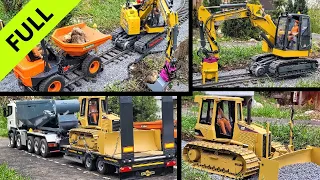 Rail ballast replacement, RC rail excavator CASE CX85 AMT Group, Scania Truck, Ausa Dumper.Full Edit