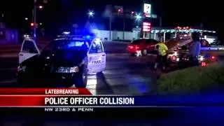 OKC police officer collides with driver