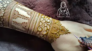 Beautiful Heavy Bridal Henna Design Tutorial | Very Beautiful Bridal Henna   | Tutorial by Thouseen