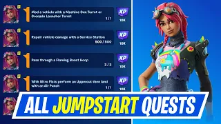 Fortnite Complete Jumpstart Quests - How to EASILY Complete Jumpstart Quests Challenges in Season 3