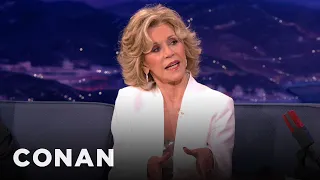 Jane Fonda Gives Conan Sex Tips | CONAN on TBS