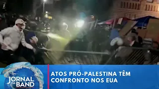 Protestos pró-Palestina terminam com violência e prisões nos EUA