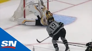 Bruins’ Tuukka Rask Stacks The Pads To Stun Kings with Phenomenal Save