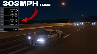 Gran Turismo 7 - Bugatti Veyron 303MPH Tune! Top Speed Runs and Roll Racing! Ultra RPM Turbo! PS5 4K