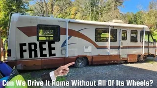Free motorhome! Will it run and drive home without all the wheels?