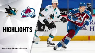 Sharks @ Avalanche 1/26/21 | NHL Highlights