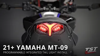 How to install a Programmable Integrated Tail Light on 2021+ Yamaha MT-09 by TST Industries