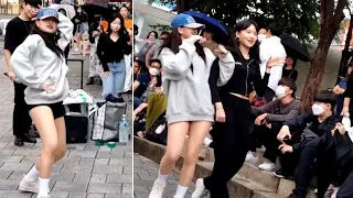 GDM DANCE BUSKING: HAYEON. CUTE ATTRACTIVE PERFORMANCE. HONGDAE STREET.