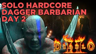 Diablo 2 HARDCORE Ladder Season 2 (EPISODE 2) - WW DAGGER BARBARIAN CONTINUES TO POKE HIS ENEMIES