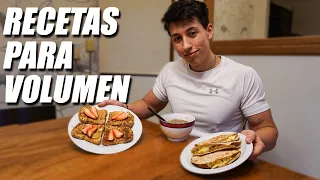 3 RECETAS para AUMENTAR MASA MUSCULAR | Etapa de volumen