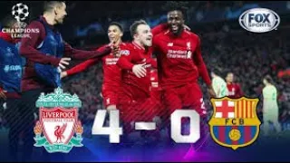 Champions League  Liverpool vs Barcelona 4 0 RESUMEN Y GOLES