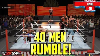 40 MEN ROYAL RUMBLE IN WWE 2K24! (Replaying The 2011 Rumble!)