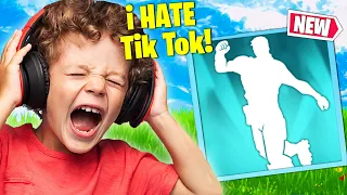 Trolling ANGRY Kid With *NEW* Triumphant TikTok Emote in Fortnite!